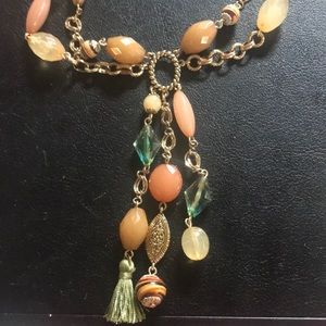 Napier necklace double drop gold chain